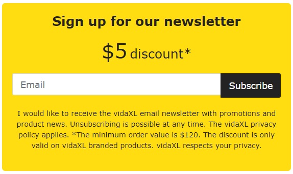 Coupon vidaXL
